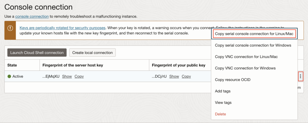 OCI – Recover lost SSH access to an Ubuntu instance